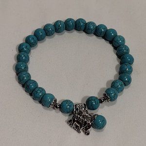 Natural Stone Stretch Bracelet Turquoise